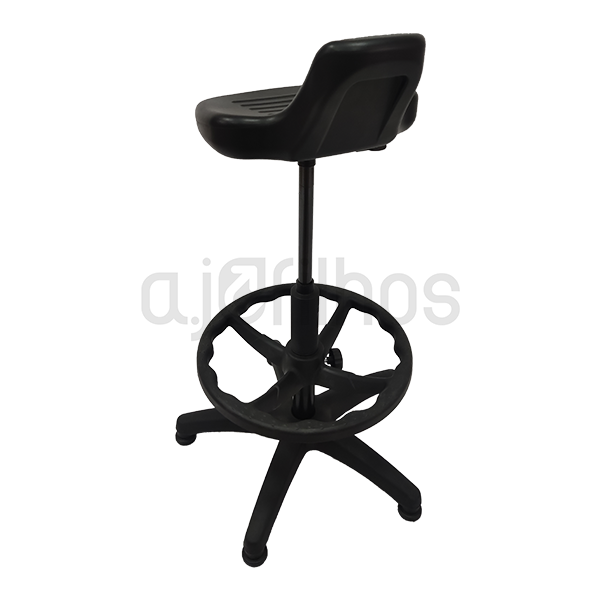 Banco estirador com pateres, altura ajustável e assento em poliuretano preto