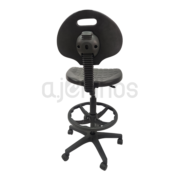 Cadeira Estirador com rodas, altura ajustável, assento e costa em poliuretano