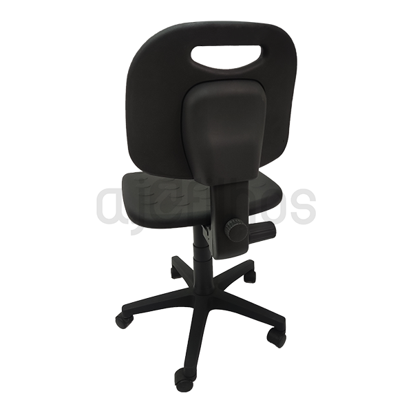 Cadeira Giratória com rodas, altura ajustável, assento e costa em poliuretano