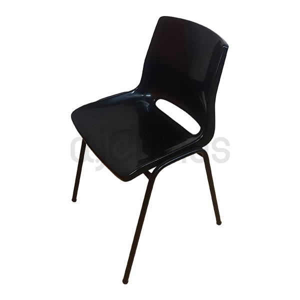 Cadeira Fixa com 4 pés, estrutura em tubo de aço pintado, assento e costa revestido a polipropileno