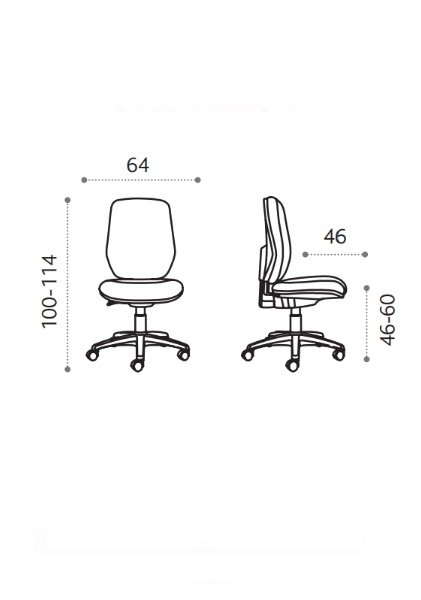 Cadeira Giratória 3550 REV.- SEM Braços- 35.2220.PO
